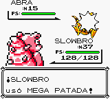 Slowbro usando megapatada en la primera generación.