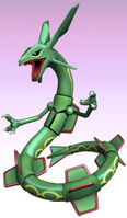 Art Oficial de Rayquaza en el juego.