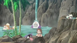 EP1029 Growlithe, Pancham, Shellder y Oranguru