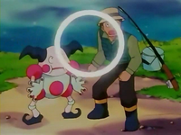 Un Mr. Mime usando psicoonda.