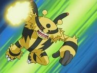 Electivire de Gary usando puño trueno.