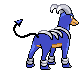 Imagen posterior de Houndoom variocolor hembra en la quinta generación