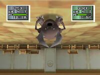 Pinsir usando movimiento sísmico en Pokémon Stadium 2.