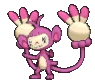 Imagen de Ambipom variocolor macho en Pokémon X, Pokémon Y, Pokémon Rubí Omega, Pokémon Zafiro Alfa, Pokémon Sol y Pokémon Luna