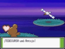 Teddiursa usando antojo en la cuarta generación.