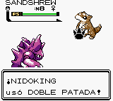 Nidoking usando doble patada en la segunda generación.