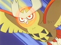 Noctowl de Ash usando hipnosis.