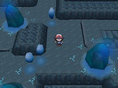 El Personaje Masculino de Pokémon Black and White en una cueva donde se aprecia que no hay mucho cambio entre los gráficos de Oro HeartGold y Plata SoulSilver pero con una perspectiva en 3D mas estilizada,y al parecer las rocas flotan gracias a una especie de fuerza electromagnetica.