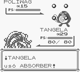 Tangela usando absorber en la primera generación.