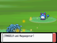 Tangela usando megaagotar en la cuarta generación.