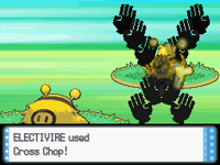 Electivire usando tajo cruzado en la cuarta generación.