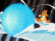 Buizel de Ash usando hidropulso.