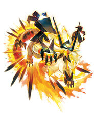 Necrozma Melena Crepuscular usando embestida solar.