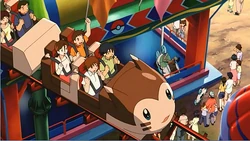 Vagón con forma de Furret.