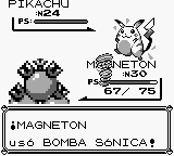 Magneton usando bomba sónica en la primera generación.