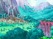 Ciudad Pirita en el anime.