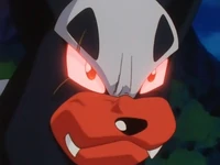 Un Houndour usando malicioso.
