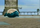 Snorlax usando golpe cuerpo en Pokémon Battle Revolution.