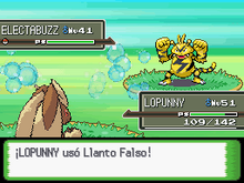 Lopunny usando llanto falso en la cuarta generación.