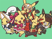 Dibujo de Pikachu coqueta