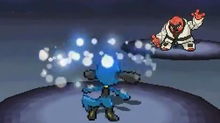 Riolu usando inversión en Pokémon Negro y Pokémon Blanco