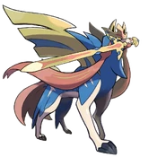 Ilustración promocional de Zacian.