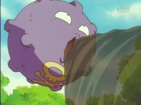 Koffing de James usando polución.