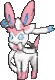 Imagen de Sylveon en Pokémon X, Pokémon Y, Pokémon Rubí Omega, Pokémon Zafiro Alfa, Pokémon Sol y Pokémon Luna