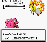 Lickitung usando lengüetazo en la segunda generación.