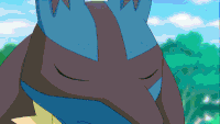 Lucario de Korrina/Corelia usando danza espada.