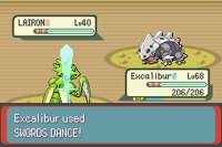 Scyther usando danza espada en la tercera generación.