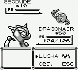 Dragonair usando furia dragón en la primera generación.
