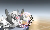 Mega-Aggron usando sonámbulo en la sexta generación.