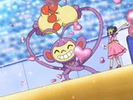 Ambipom con sello corazón en la Copa Wallace/Plubio.