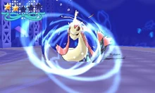 Milotic usando acua aro en la sexta generación.