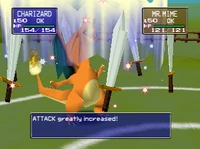 Charizard usando danza espada en Pokémon Stadium.