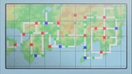 Mapa de Johto (a la izquierda) junto con Kanto en el EP803