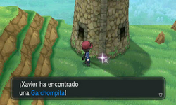 Localización exacta de la Garchompita en Pokémon X y Pokémon Y.