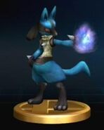 Trofeo de Lucario en Super Smash Bros. Brawl.