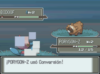 Porygon-Z usando conversión en la cuarta generación.