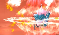 Gyarados usando enfado en Pokémon X y Pokémon Y.