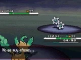 Leafeon usando rugido en la quinta generación.