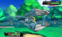 Mega-Metagross en combate.