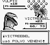 Victreebel usando polvo veneno en la primera generación.