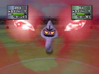 Arbok usando deslumbrar en Pokémon Stadium 2.