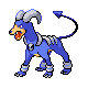 Imagen de Houndoom variocolor macho en Pokémon Diamante y Perla
