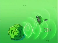 Gliscor y Gligar enviando ondas sonoras.