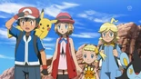 Ash, Serena, Bonnie/Clem y Clemont/Lem.