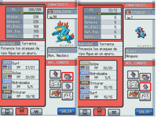 Totodile con los movimientos de su padre, Feraligatr.