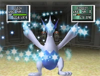 Lugia usando recuperación en Pokémon Stadium 2.